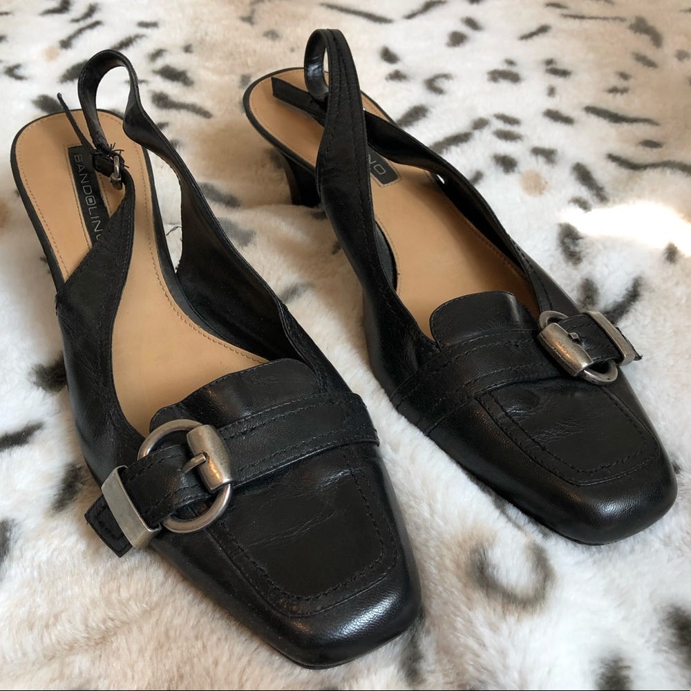 Women’s Bandolino Black Heel Mules, 9.5